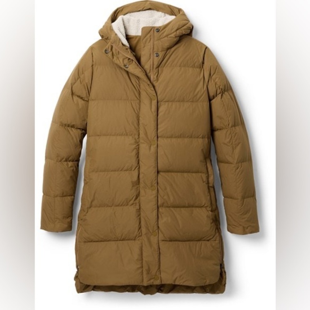 REI Co-op Norseland Down Parka in Oak Brown - size Medium - see photos (NWT)